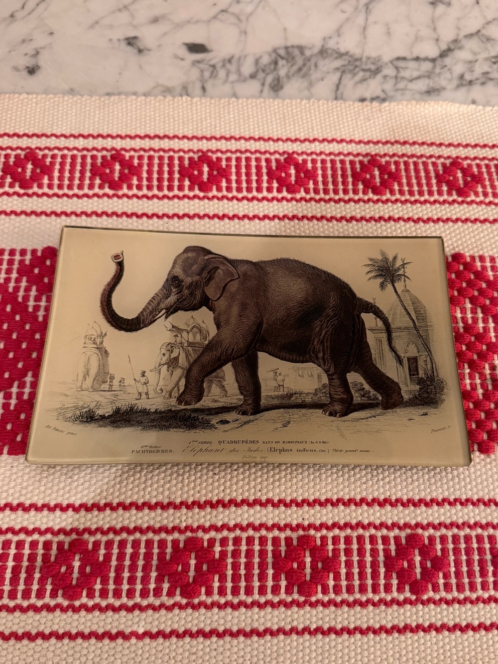 John Derian elephant cell phone tray, like new 5x8